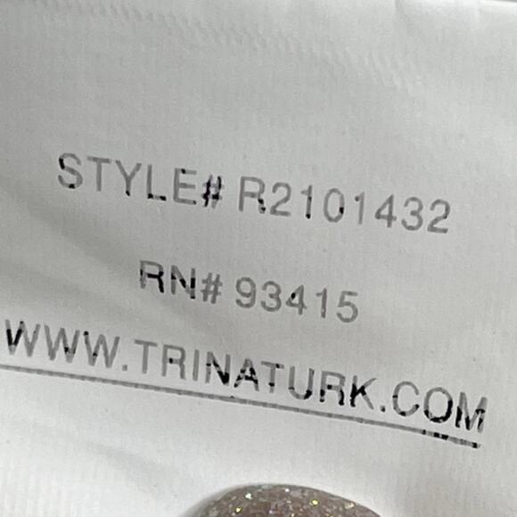 Trina Turk Strapless Dress - White with black stripes across the bust Size 4 - Picture 5 of 6